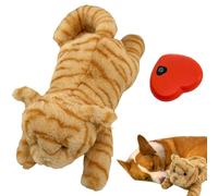 Qizeroty Rythme Cardiaque pour Chiens, Heart Beat Jouet pour Chien, Compagnon Interactif en Peluche avec Rythme Cardiaque Dynamique, pour Sommeil Et Réduit Stress, Apaise Émotions