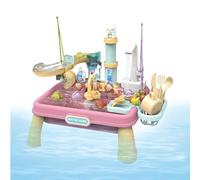 Qizeroty Table d'eau pour Tout-Petit - Ensemble Sensoriel de Jeu avec Bac à Sable et Eau,Jeu Interactif Garçons Filles Extérieur pour Famille Parc