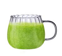 Qizeroty Tasses À Citrouille En Verre, Tasses En Forme De Citrouille En Verre Transparent De 400ML Avec Poignée, Le Verre À Citrouille Convient Au Café, Au Thé, Aux Jus Et Au Lait