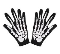 QIZHIQIAMY Gant Squelette Enfant, Gant Squelette Adulte, Halloween Squelettes Gants, Skull Gloves pour Homme, Gants Crâne pour Femme, Accessoires de Déguisement pour Halloween Noël Carnaval Cosplay