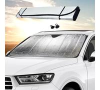 QIZUN 1Pcs Pare-Brise Protection Solaire pour Citroen C4 C3 C5 C1 C2 Berlingo Celysee Cactus Picasso, Pliable Ombrelle Soleil Avant Voiture Visière Rideau Thermique Tapis,140 * 70cm
