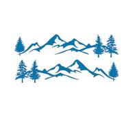 QIZUN 2 Pièces Autocollant de Voiture de Montagne pour Audi A3 S3 Sportback 8P 2003-2012, Décalcomanies d'arbre de Montagne Vinyle Imperméable Graphisme Latéral, Blue