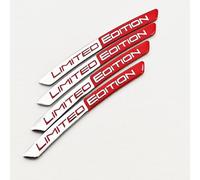 QIZUN 4pcs Stickers Jantes Voiture pour Great Wall Fengjun 5-7 Mountain and Sea Run, Autocollants Bandes Deco Jantes, Décoration et Protection de Roue,Red-Silver