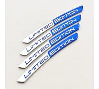 QIZUN 4pcs Stickers Jantes Voiture pour Mitsubishi Space Star Eclipse Kreuz ASX XL Lancer 9, Autocollants Bandes Deco Jantes, Décoration et Protection de Roue,Blue-Silver
