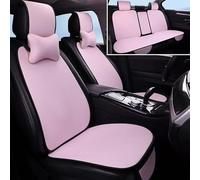 QIZUN Coussin de Siège Auto pour MG Mulan MG4 EV EH32 2022 2023 2024, Protection Siège Auto Respirante et Antidérapante avec Poches de Rangement Housse de Siège avec Coussins Appuie-Tête,Pink