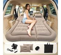 QIZUN Matelas Gonflable pour Chrysler Voyager 2007-2015, Matelas de Camping Portable Amélioré Doux et Confortable Car Mattress air Bed Voiture Mobile,Beige