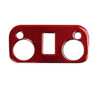 Qjahxkf intérieur voitureEn pour Ford pour Mustang GT 2015-2021 Accessoires Intérieur Fiber Carbone Toit Voiture Panneau Lumière Lecture Autocollant Garniture Cadre Autocollant Intérieur(Red)