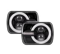 Qjahxkf Phare Voiture avant Phare À LED H6054LL 5x7 Pouces Clignotant DRL Pour GMC K3500 C2500 C1500 Pour Safari Pour Savana 97-12 Jeu de phares