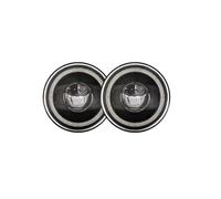 Qjahxkf Phare Voiture avant Phares Ronds À LED De 7 Pouces, Feux De Jour Avec Clignotant Jaune, Pour Land Pour Rover, Pour Defender, Pour Range Pour Rover Jeu de phares(2piece Black)