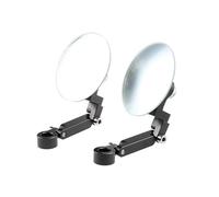 Qjahxkf Rétroviseurs Latéraux Moto Rétroviseur Universel Large pour Vision Convexe, Montage sur Guidon Moto, rétroviseur latéral Angle Mort, sans Monture, Rotation à 360 degrés Retroviseur(Black)