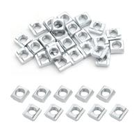 Qjaiune Lot de 25 écrous en T M6 à glissière en aluminium 2020 extrusion, écrous en T coulissants M6 pour imprimante 3D, routeur CNC, profil d'extrusion en aluminium avec fente 6 mm