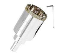 Qjaiune Scie-cloche diamant de 32 mm avec foret pilote, profondeur de coupe de 4,5 cm, scie-cloche pour verre, carrelage, céramique, marbre, granit, fibre de verre, porcelaine, quartz