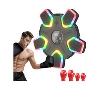 QJB-07 Music Boxing Machine Wall Mount Smart Wireless Bluetooth Punching Pad, with Adult and Kid Glo