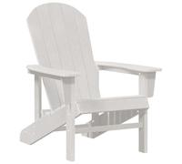QJBSAVVA Adirondack Chaise blanche en polyéthylène haute densité 82 x 74 x 92 cm Fauteuil de jardin moderne avec accoudoirs larges et dossier ergonomique pour jardin et terrasse Charge maximale 110 kg