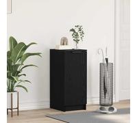 QJBSAVVA Armoire à chaussures en chêne noir - 29,5 x 35 x 70 cm - En matériau dérivé du bois - Armoire moderne à 3 niveaux - Durable et robuste - Pour couloir, chambre à coucher, bureau