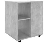 QJBSAVVA Armoire à roulettes Gris Béton 60x53x72 cm, Caisson de Bureau en Bois d'Ingénierie, Meuble de Rangement pour Imprimante et Dossiers sous Bureau avec Roues