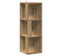 QJBSAVVA Armoire d'angle Chêne Artisanal, Meuble de Rangement d'angle 33x33x100 cm en Bois d'Ingénierie, Étagère Colonne Compacte et Gain de Place pour Salon, Bureau et Chambre