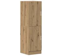QJBSAVVA Armoire de Cuisine Chêne Artisanal, Meuble de Rangement en Bois d'Ingénierie avec Portes et Étagères, Colonne Gain de Place pour Vaisselle, 38 x 41,5 x 131,5 cm
