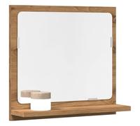 QJBSAVVA Armoire de salle de bain avec miroir en chêne artisan - 40 x 11 x 37 cm - Avec étagère - Matériau du bois et verre - Design élégant - Durable et étanche - Pour salle de bain, WC et couloir