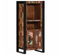 QJBSAVVA Armoire de salle de bain en bois massif recyclé 40 x 30 x 90 cm - Armoire de salle de bain industrielle avec structure en fer - Espace de rangement pratique pour les ustensiles de salle de