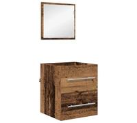 QJBSAVVA Armoire de salle de bain murale marron - Armoire de salle de bain moderne avec tiroir et compartiments - Armoire suspendue peu encombrante en bois pour la salle de bain - 41 x 38,5 x 48 cm