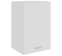 QJBSAVVA Armoire Suspendue de Cuisine Lyon, Meuble Haut Mural avec 1 Porte et 2 Étagères, Placard de Rangement en Bois d'Ingénierie, Blanc, 39,5 x 31 x 60 cm