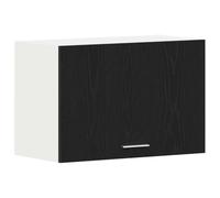 QJBSAVVA Armoire Suspendue de Cuisine Lyon, Meuble Haut Mural avec Grand Espace de Rangement, Placard en Bois d'Ingénierie pour Intérieur, Chêne Noir, 60 x 31 x 40 cm