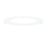 QJBSAVVA Bauring Bordure d'arbre moderne en acier blanc 80 x 80 cm Ø 50 cm Bordure d'arbre moderne pour le jardin, bordure de tonte stable et bordure de pelouse pour protéger le tronc d'arbre et les