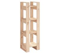 QJBSAVVA Bibliothèque en Bois de pin Massif, Étagère de Rangement Ouverte, Cloison de séparation pour Salon et Bureau, Meuble décoratif Robuste 41 x 35 x 125 cm