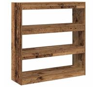QJBSAVVA Bibliothèque en bois recyclé 100 x 30 x 103 cm - Étagère étroite avec 3 compartiments de rangement - Design moderne et capacité de charge de 120 kg - Étagère CD peu encombrante pour salon