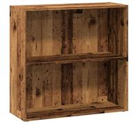 QJBSAVVA Bibliothèque en bois recyclé - 80 x 30 x 77 cm - En matériau dérivé du bois - Avec support mural - Design moderne - Pour salon, bureau, couloir