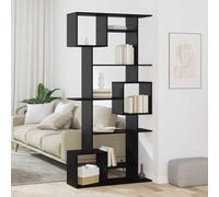 QJBSAVVA Bibliothèque en chêne noir 92 x 29 x 188 cm en matériau dérivé du bois - Étagère autoportante moderne avec étagères réglables en hauteur - Grand espace de rangement pour salon, chambre à