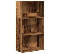 QJBSAVVA Bibliothèque, Étagère de Rangement Ouverte, Meuble pour Livres et Objets Déco, Bois d'Ingénierie, Aspect Vieux Bois, 60 x 30 x 114 cm