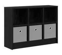 QJBSAVVA Buffet avec 3 Tiroirs, Meuble d'Appoint Moderne en Bois d'Ingénierie, Commode de Rangement Basse pour Salon, Bureau et Couloir, Chêne Noir, 73,5 x 22,5 x 53,5 cm