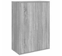 QJBSAVVA Buffet Bas de Salon 60x31x84 cm Commode Rangement en Bois d'Ingénierie Petit Meuble Chausssures Bibliothèque Stable avec Étagères pour Chambre Couloir Gris Sonoma