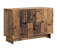 QJBSAVVA Buffet Bois Ancien 89x34,5x60cm Meuble de Rangement en Bois d'Ingénierie Commode avec 2 Portes et 2 Tiroirs pour Salle à Manger Salon Entrée Style Contemporain