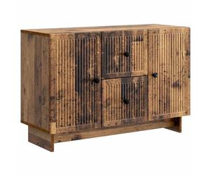 QJBSAVVA Buffet Bois Ancien 89x34,5x60cm Meuble de Rangement en Bois d'Ingénierie Commode avec 2 Portes et 2 Tiroirs pour Salle à Manger Salon Entrée Style Contemporain