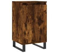 QJBSAVVA Buffet en chêne fumé 40 x 35 x 70 cm, commode avec porte et pieds en métal, armoire d'appoint moderne en bois pour salon et couloir, buffet étroit avec 2 compartiments
