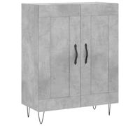 QJBSAVVA Buffet gris béton 69,5 x 34 x 90 cm Commode en bois avec beaucoup d'espace de rangement Buffet moderne pour couloir, salon, bureau et chambre à coucher