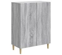 QJBSAVVA Buffet gris Sonoma 66 x 34,5 x 90 cm Commode en bois avec 2 portes et étagères Meuble haut moderne pour salon, salle à manger et couloir Armoire d'appoint vintage