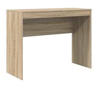 QJBSAVVA Bureau Compact 100 x 40 x 76 cm, Table Informatique en Bois d'Ingénierie, Console de Travail Moderne pour Petit Espace, Chambre, Salon et Studio, Coloris Chêne Sonoma