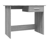 QJBSAVVA Bureau Informatique avec Tiroir Table de Travail Compacte en Bois d'Ingénierie pour Bureau Chambre et Entrée Table Console Design Moderne Sonoma Gris 100x50x76 cm