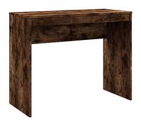 QJBSAVVA Bureau Informatique Table de Bureau en Bois d'Ingénierie Console de Travail Gain de Place pour Petit Espace Chambre et Bureau à Domicile Chêne Fumé 90x40x72 cm