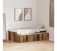 QJBSAVVA Cadre de lit en bois recyclé - 193 x 103 x 53,5 cm - Pour matelas de 70 x 190 cm - Avec 6 tiroirs - Simple moderne - En matériau à base de bois - Durable et peu encombrant - Pour chambre