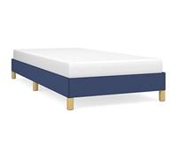 QJBSAVVA Cadre de Lit en Tissu Bleu 80x200 cm avec Sommier à Lattes | Ce sommier robuste en polyester habille élégamment votre chambre à coucher pour un repos stable et serein.