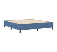 QJBSAVVA Cadre de Lit Plateforme 180 x 200 cm Velours Côtelé Bleu | Structure robuste en pin et velours pour un sommeil serein dans votre chambre à coucher moderne.