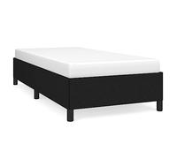 QJBSAVVA Cadre de Lit Simple 80x200 cm en Tissu Noir avec Lattes | Structure stable en contreplaqué avec pieds robustes pour un sommeil serein dans votre chambre à coucher.