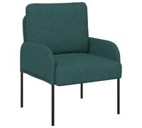 QJBSAVVA Canapé 1 Place Moderne, Petit Canapé de Salon en Polyester et Contreplaqué avec Pieds en Métal, Fauteuil Confortable pour Séjour, Bureau et Chambre, Vert Foncé