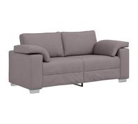 QJBSAVVA Canapé 2 Places en Tissu Moderne 180 cm, Divan Droit de Salon Confortable avec Accoudoirs Larges, Canapé Deux Places pour Appartement et Bureau, Couleur Taupe