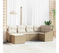 QJBSAVVA Canapé de jardin - Beige crème - 233,5 x 123,5 cm - En polyrotin - Banc d'angle avec espace de rangement - Meubles de jardin, balcon, terrasse et fêtes d'été